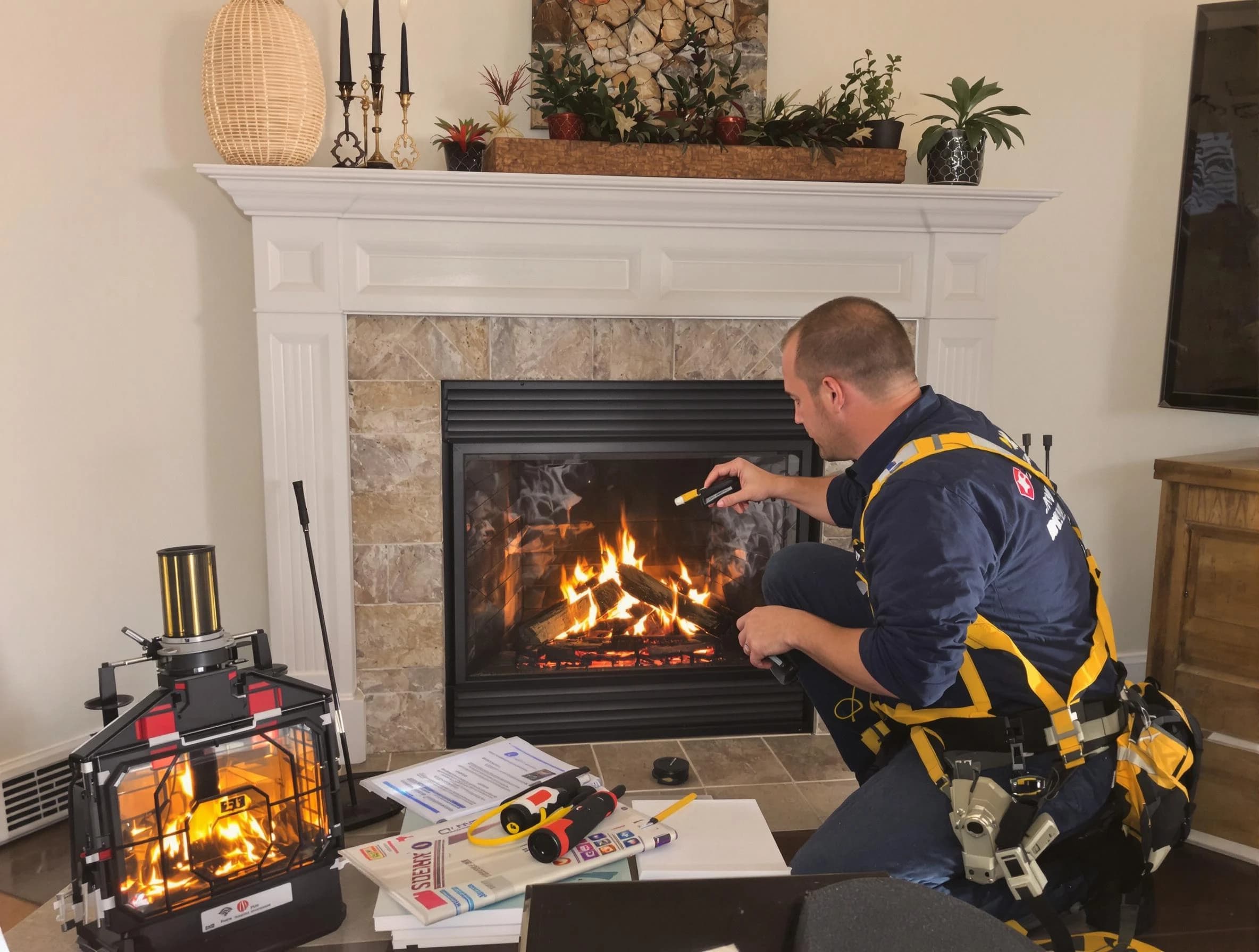 Safety-focused fireplace inspection by El Reno Chimney Sweep in El Reno, OK