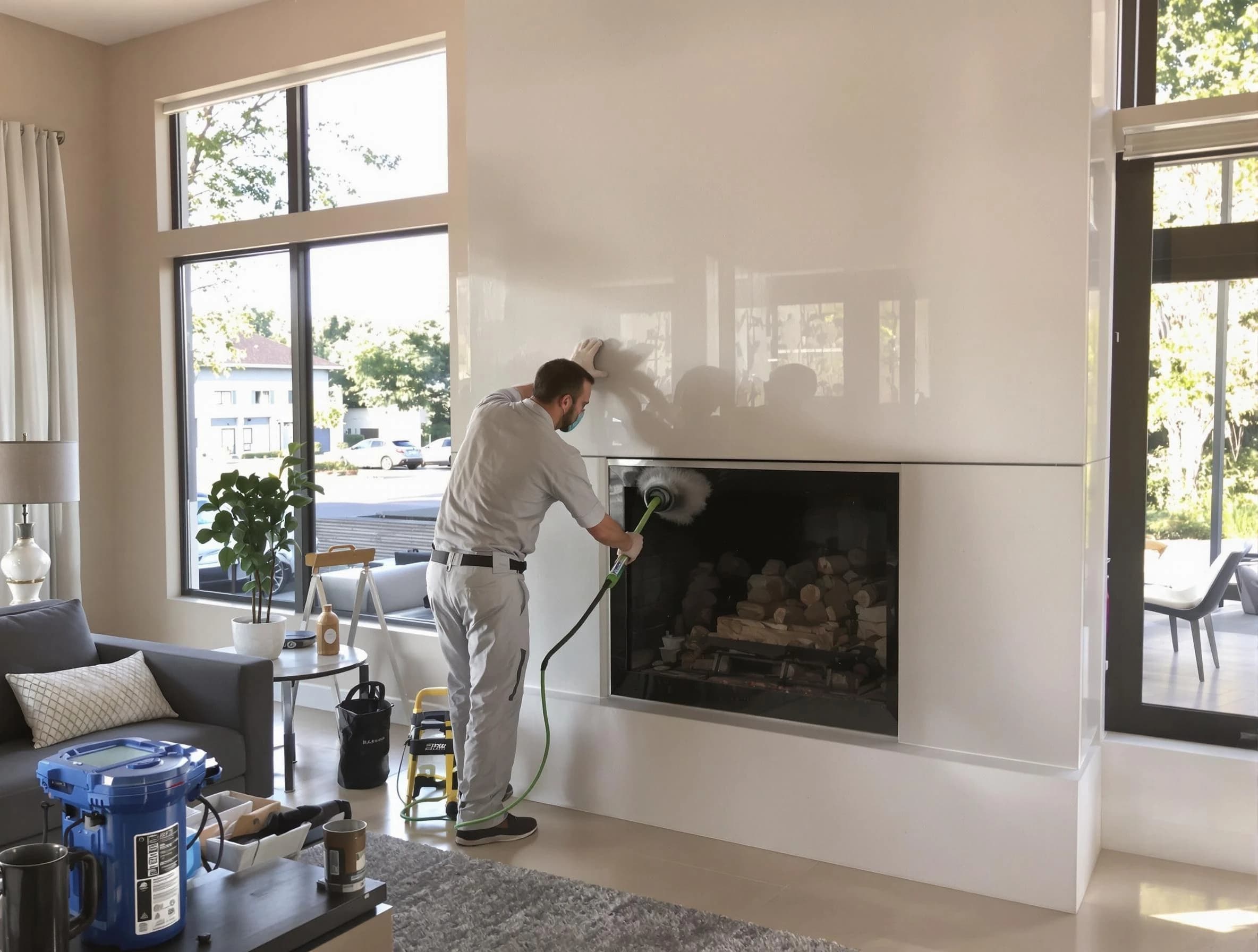 El Reno Chimney Sweep performing thorough soot removal in El Reno, OK