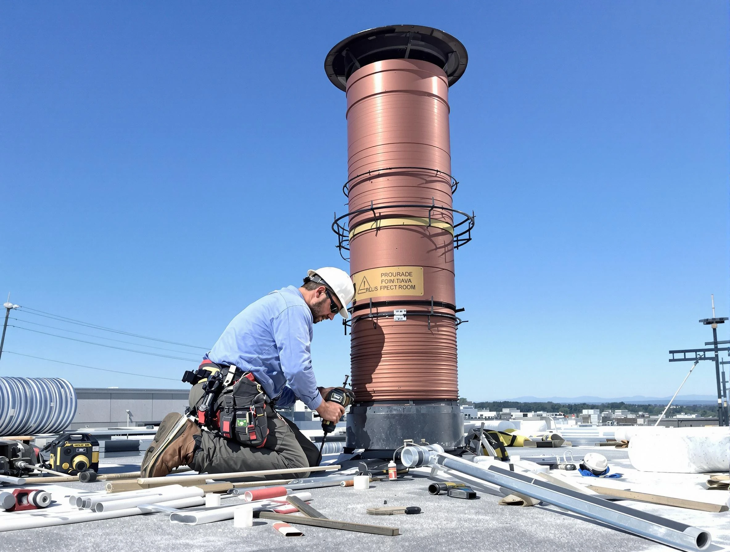 Installed chimney liner by El Reno Chimney Sweep in El Reno, OK