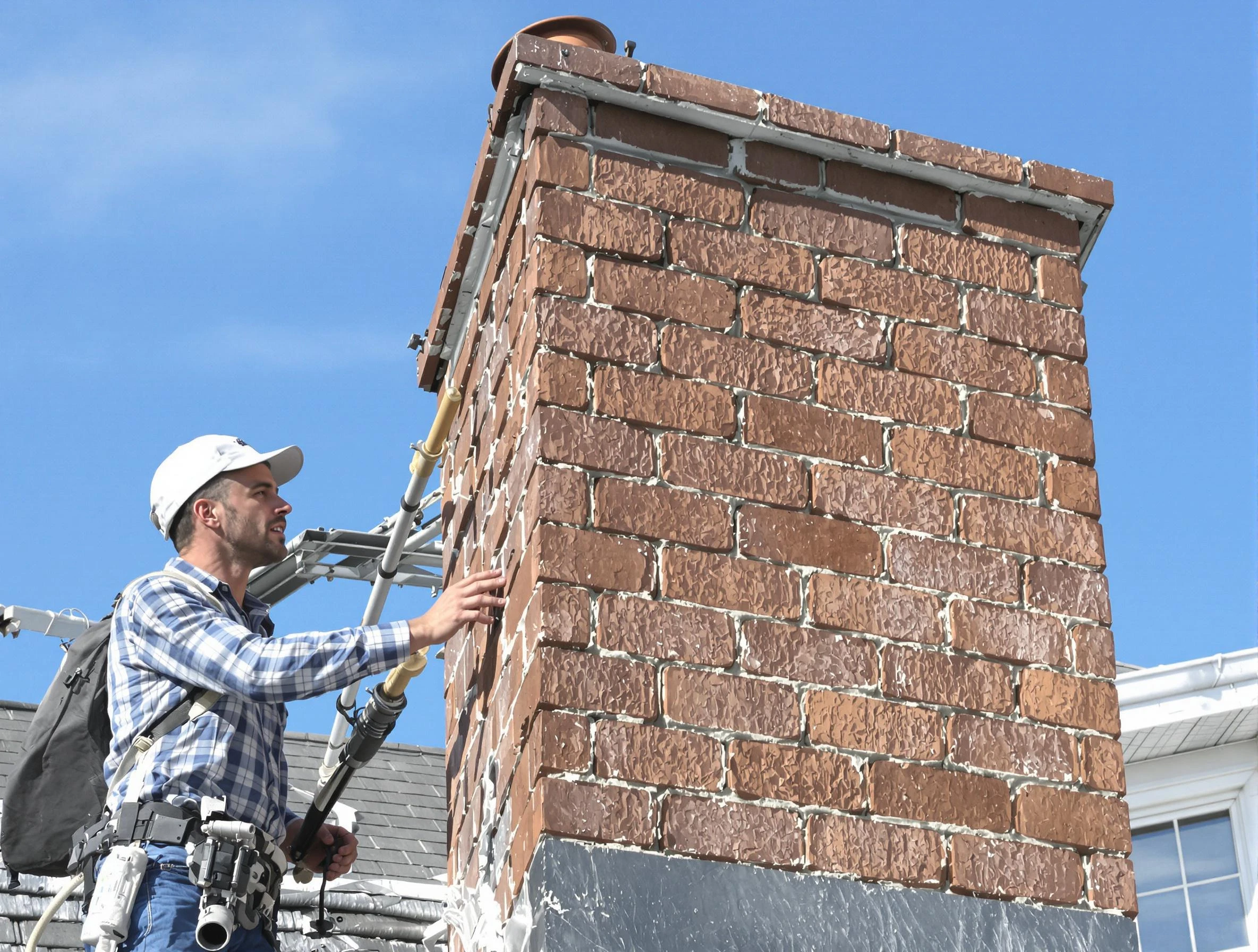 Brickwork for a chimney rebuild by El Reno Chimney Sweep in El Reno, OK