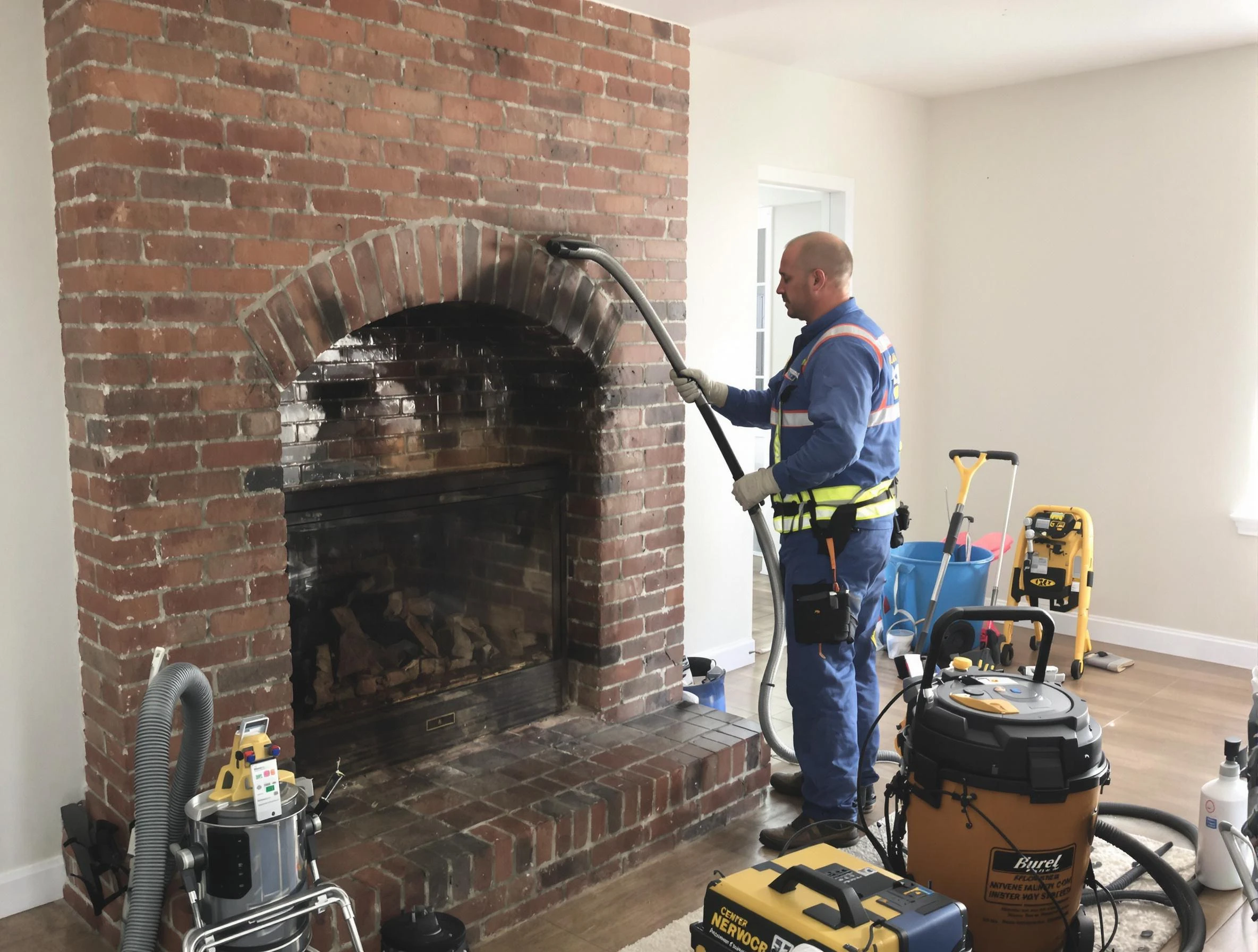 El Reno Chimney Sweep expert performing detailed chimney sweep in El Reno, OK